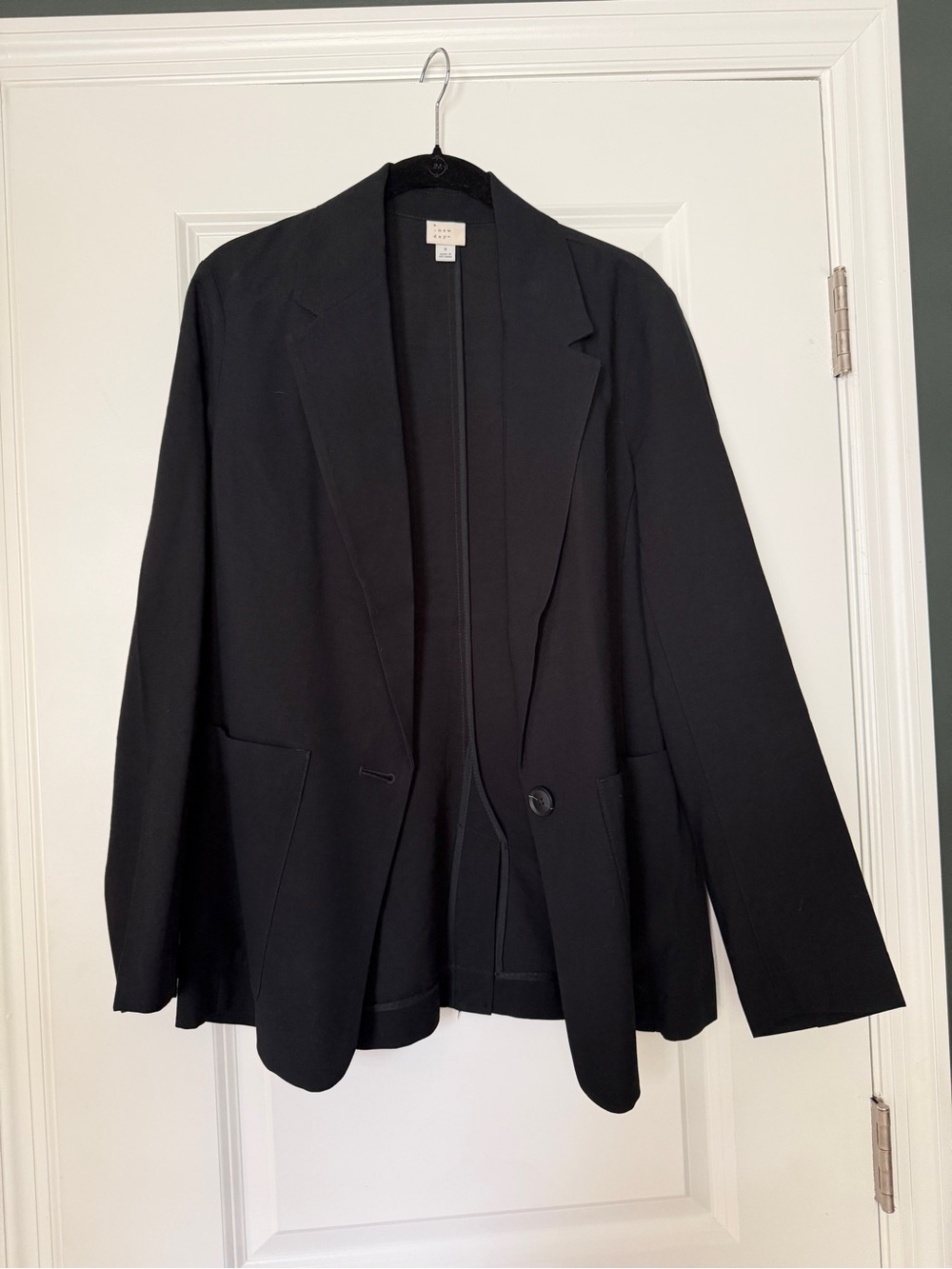 a new day Black Single-Button Notch Lapel Blazer